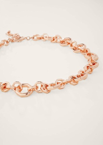 Phase Eight Chunky Chain Jewellery Rose/Gold Canada | QTELIG-549